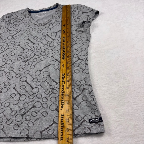 ARIAT Women Snaffle Bit Tshirt Med Short Sleeve Cowgirl Horse Riding Equestrian - Picture 12 of 12